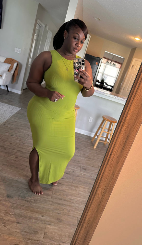 Kayla Dress (Lime Green)