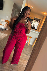Spring Time Jumpsuit (Fuchsia)