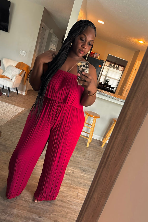 Spring Time Jumpsuit (Fuchsia)